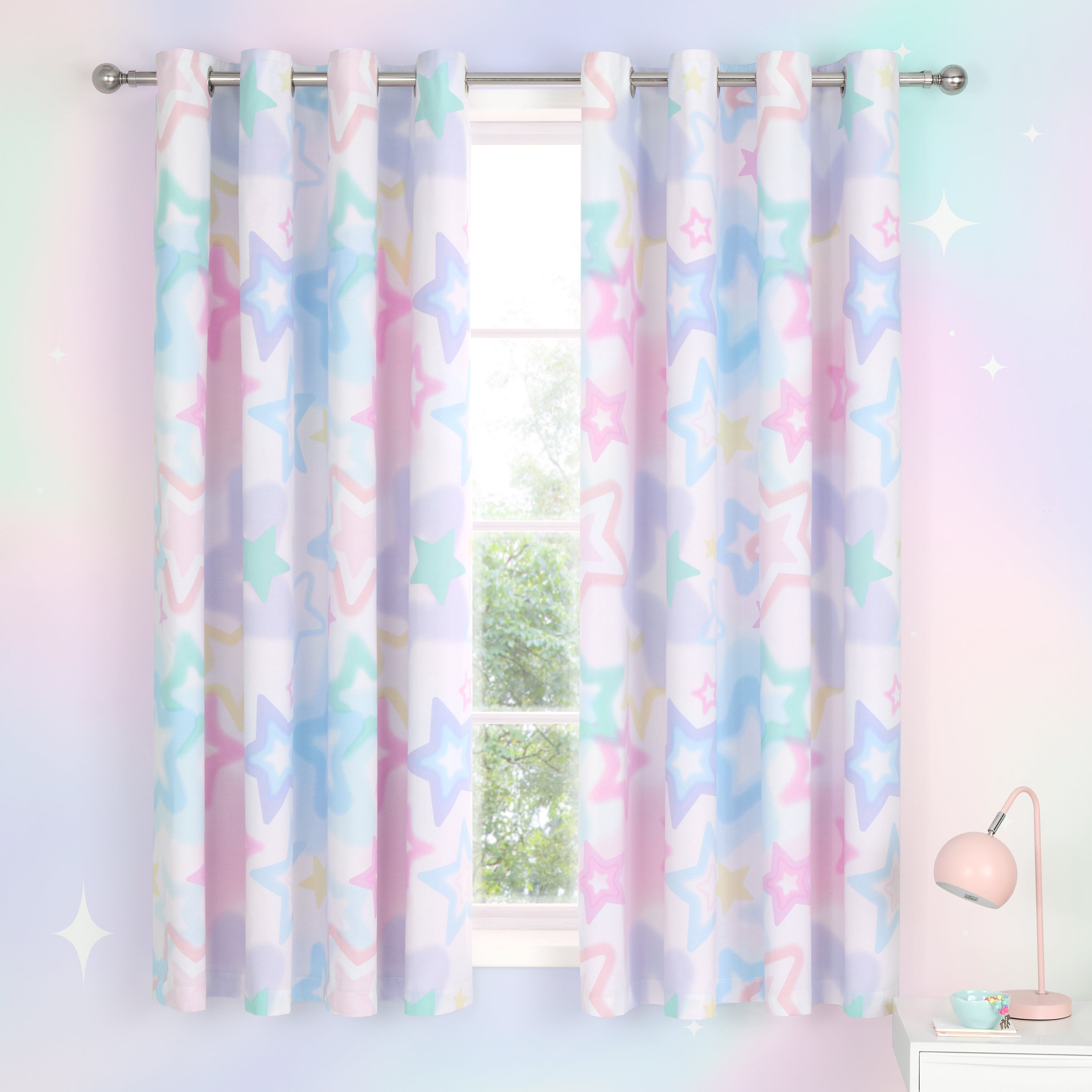 Catherine Lansfield Ombre Stars Bettwäsche-Set – Wendbar, Einzelbett 135x200 Cm, Mit Kissenbezug