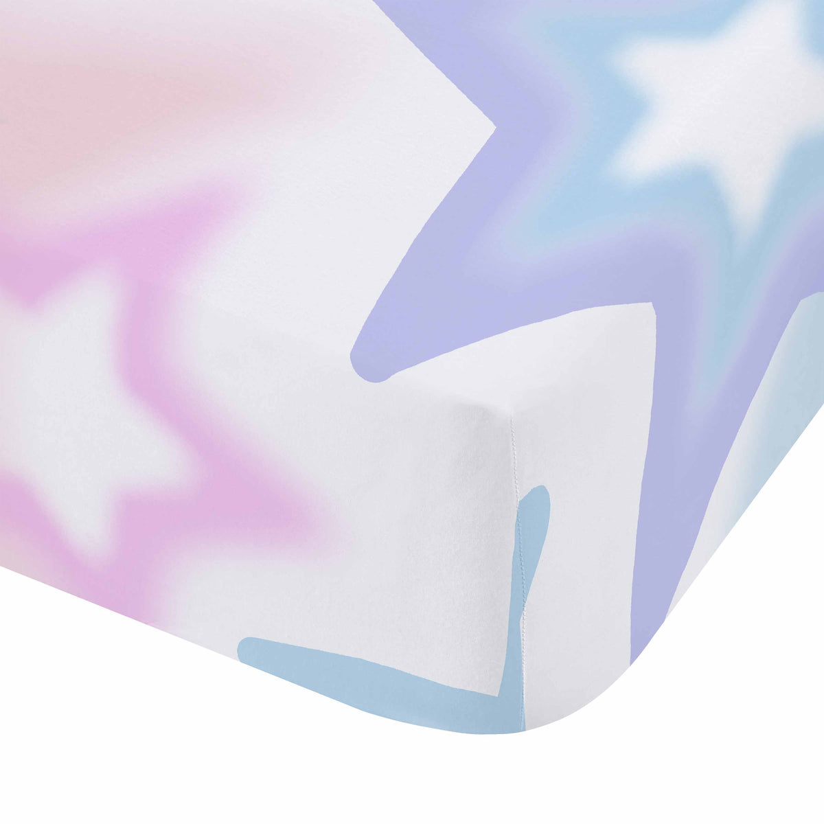 Catherine Lansfield Ombre Star Bed Linen Fitted Sheet White