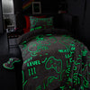 Catherine Lansfield Game Over Fleece Duvet Cover Bedding Set Black