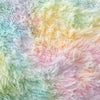 Catherine Lansfield Rainbow Cuddly Faux Fur 130cm x 170cm Throw Pastel