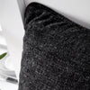 Catherine Lansfield Wilson Plain Chenille Filled Cushion 45cm x 45cm Black