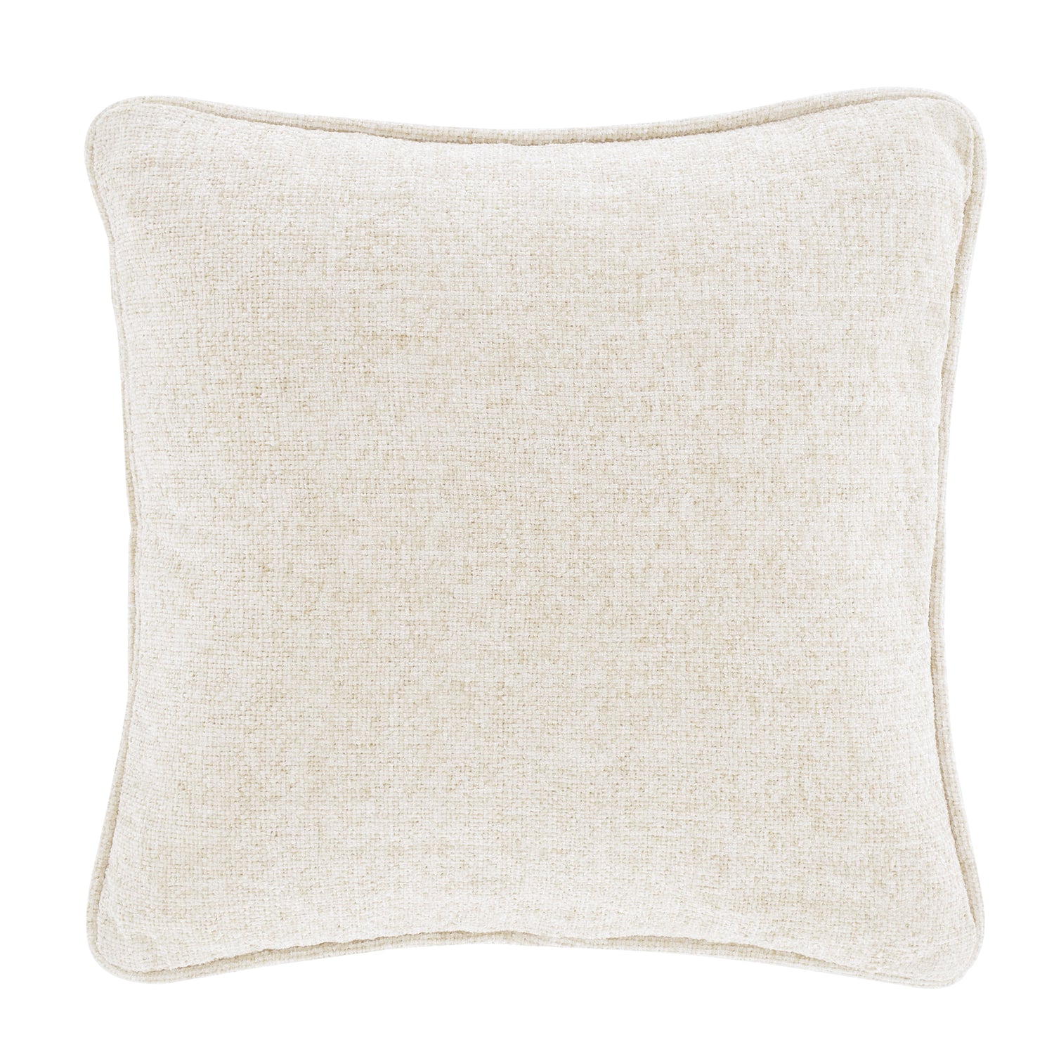 Catherine Lansfield Wilson Plain Chenille Filled Cushion 45cm x 45cm Natural