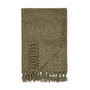 Catherine Lansfield Wilson Plain Chenille 130cm x 170cm Throw Olive