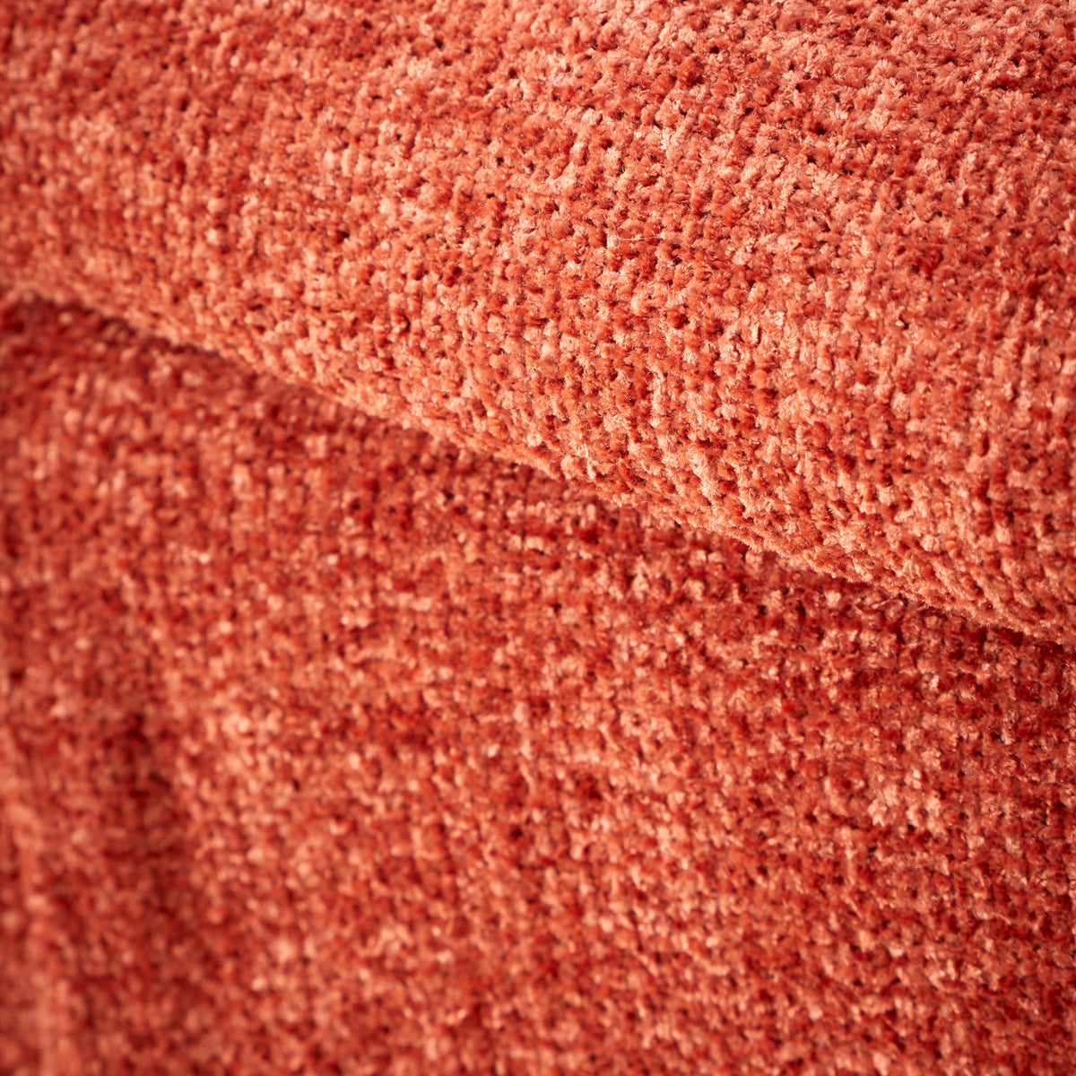 Catherine Lansfield Wilson Plain Chenille 130cm x 170cm Throw Terracotta