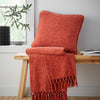 Catherine Lansfield Wilson Plain Chenille 130cm x 170cm Throw Terracotta