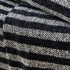 Catherine Lansfield Stripe Chenille Tassel 130cm x 170cm Throw Black