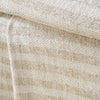 Catherine Lansfield Stripe Chenille Tassel 130cm x 170cm Throw Natural