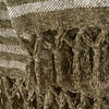 Catherine Lansfield Stripe Chenille Tassel 130cm x 170cm Throw Olive