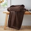 Catherine Lansfield So Soft Velvet Boucle 130cm x 170cm Throw Chocolate