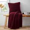 Catherine Lansfield So Soft Velvet Boucle 130cm x 170cm Throw Damson