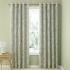 Catherine Lansfield Sorrel Leaf Reversible Ready Made Eyelet Curtains 66'' x 90'' Green