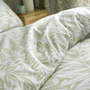 Catherine Lansfield Sorrel Leaf Reversible Duvet Cover Bedding Set Green