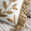 Catherine Lansfield Tufted Sorrel Leaf 30cm x 40cm Filled Cushion Natural