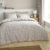 Catherine Lansfield Sorrel Leaf Reversible Duvet Cover Bedding Set Natural