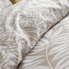 Catherine Lansfield Sorrel Leaf Reversible Duvet Cover Bedding Set Natural