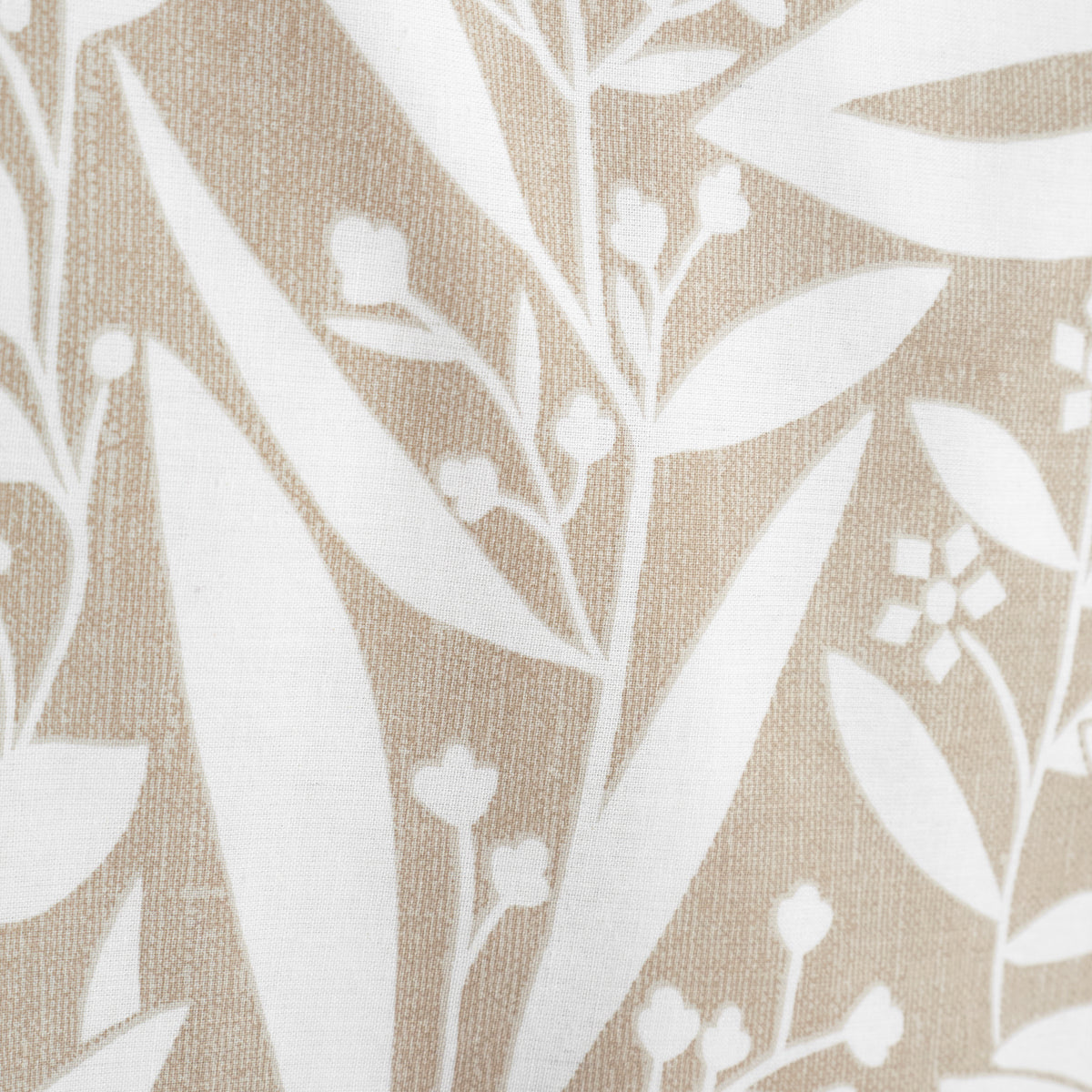 Catherine Lansfield Sorrel Leaf Reversible Duvet Cover Bedding Set Natural