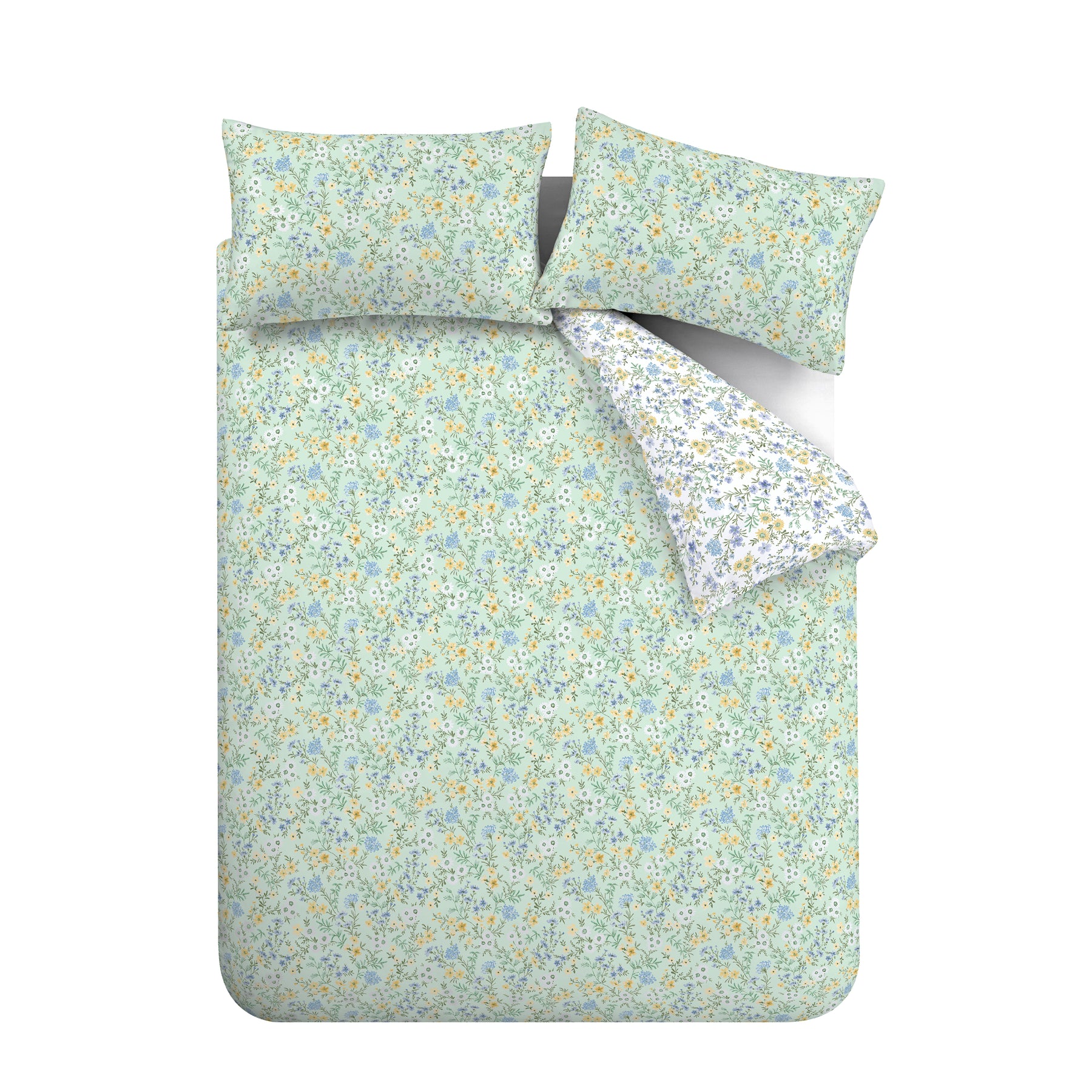 Bianca Ditsy Floral Duvet Cover Bedding Set Green