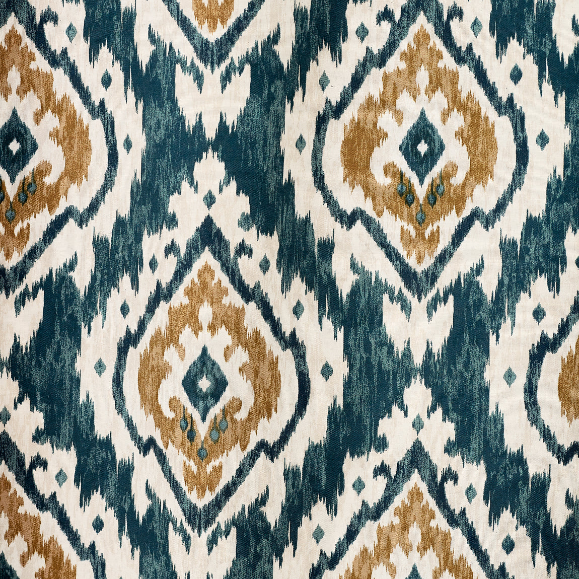 Pineapple Elephant Suri Ready Made Eyelet Curtains Teal Green