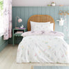 Catherine Lansfield Bunny Tails Ditsy Flower Duvet Cover Bedding Set Pink White