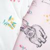 Catherine Lansfield Bunny Tails Ditsy Flower Duvet Cover Bedding Set Pink White