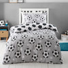 Catherine Lansfield Football Stars Brushed Duvet Cover Bedding Set Grey