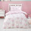Catherine Lansfield Hearts Brushed Duvet Cover Bedding Set Pink White