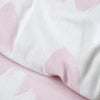 Catherine Lansfield Hearts Brushed Duvet Cover Bedding Set Pink White
