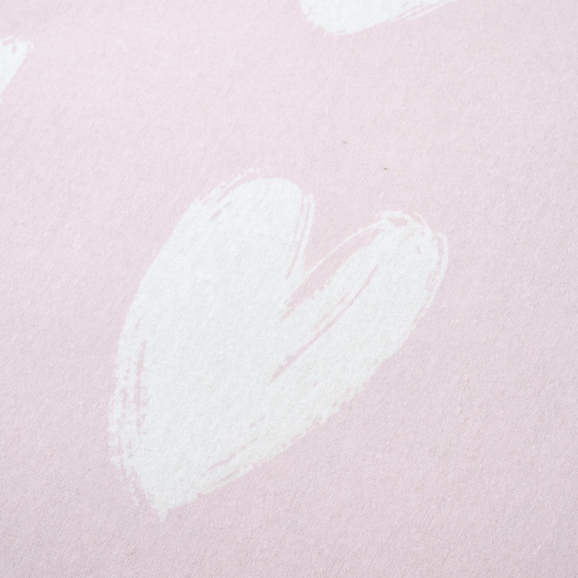 Catherine Lansfield Hearts Brushed Bed Linen Fitted Sheet Pink White