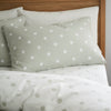 Catherine Lansfield Polka Dot Brushed Duvet Cover Bedding Set Green