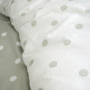 Catherine Lansfield Polka Dot Brushed Duvet Cover Bedding Set Green