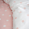 Catherine Lansfield Polka Dot Brushed Duvet Cover Bedding Set Pink