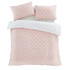 Catherine Lansfield Polka Dot Brushed Duvet Cover Bedding Set Pink