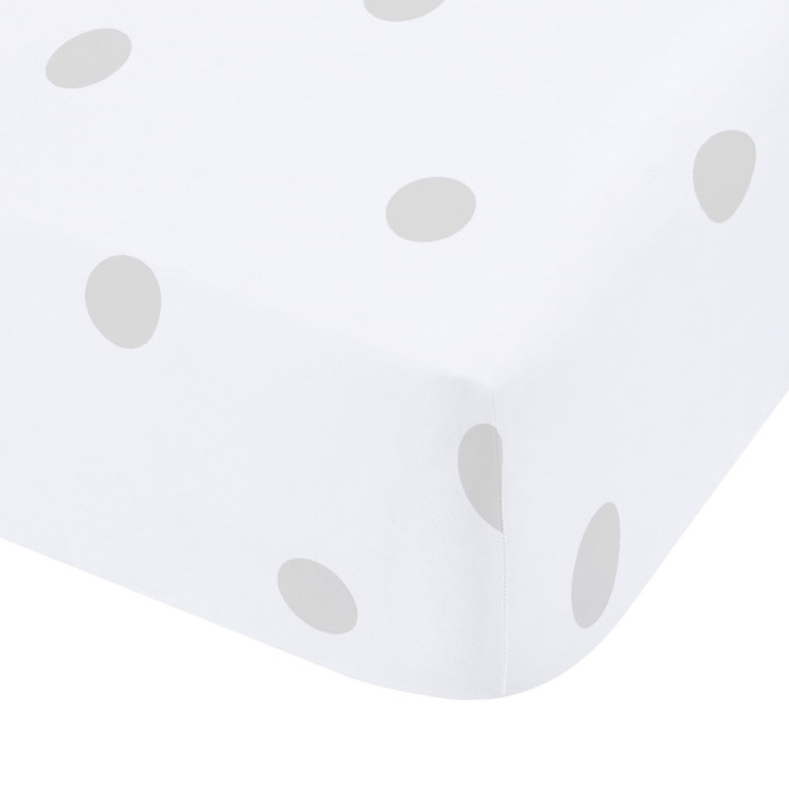 Catherine Lansfield Polka Dot Brushed Bed Linen Fitted Sheet Grey