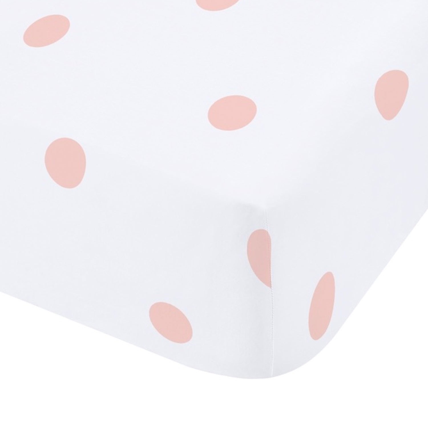 Catherine Lansfield Polka Dot Brushed Bed Linen Fitted Sheet Pink
