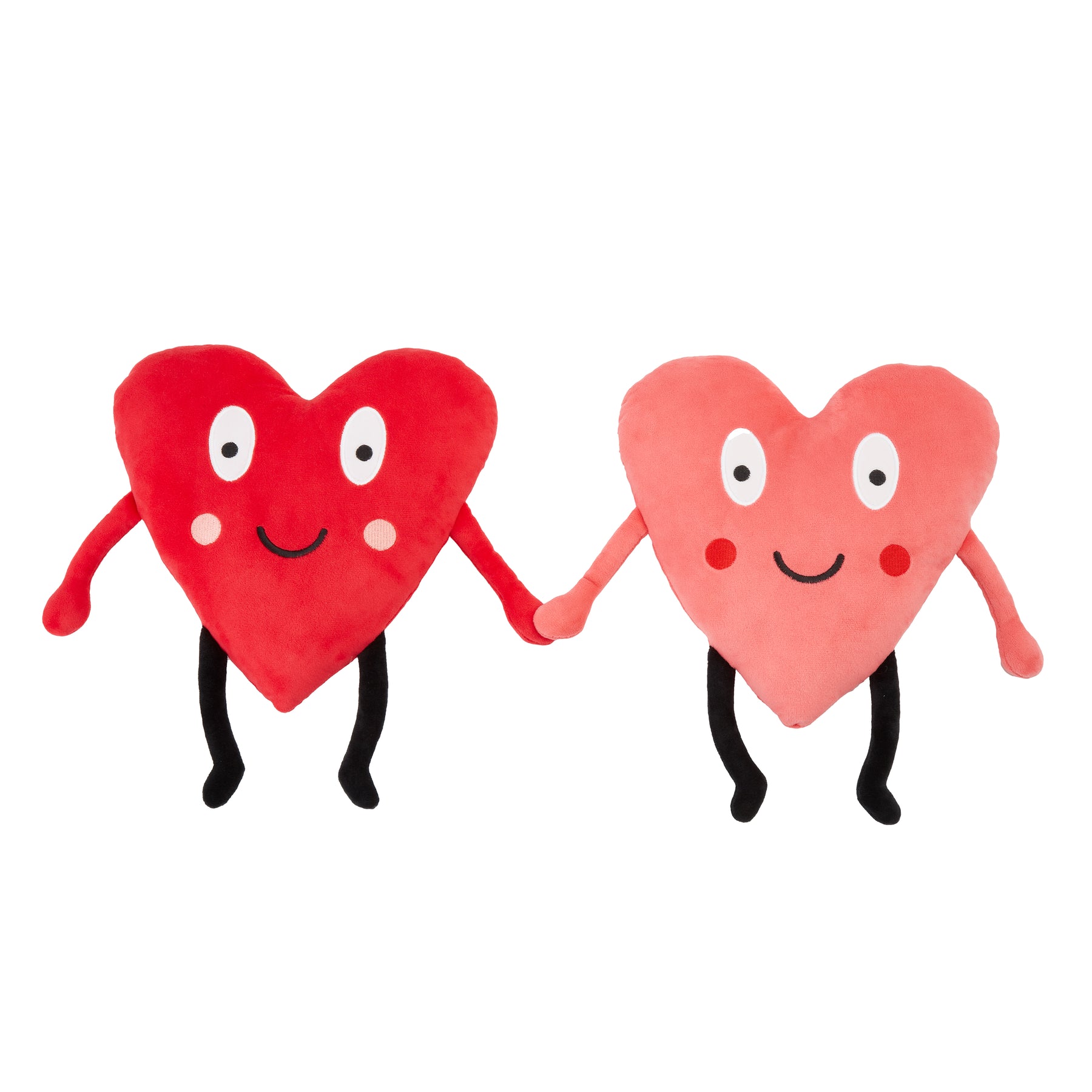 Catherine Lansfield Forever Together Sweet Hearts Pair of Filled Cushion Pink