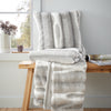 Catherine Lansfield Flint 130cm x 170cm Faux Fur Throw Silver