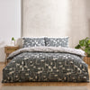 Catherine Lansfield Blocks Reversible Duvet Cover Bedding Set Black