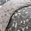 Catherine Lansfield Blocks Reversible Duvet Cover Bedding Set Black