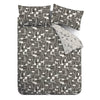 Catherine Lansfield Blocks Reversible Duvet Cover Bedding Set Black