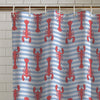 Catherine Lansfield Lobster Shower Proof Shower Curtain Red