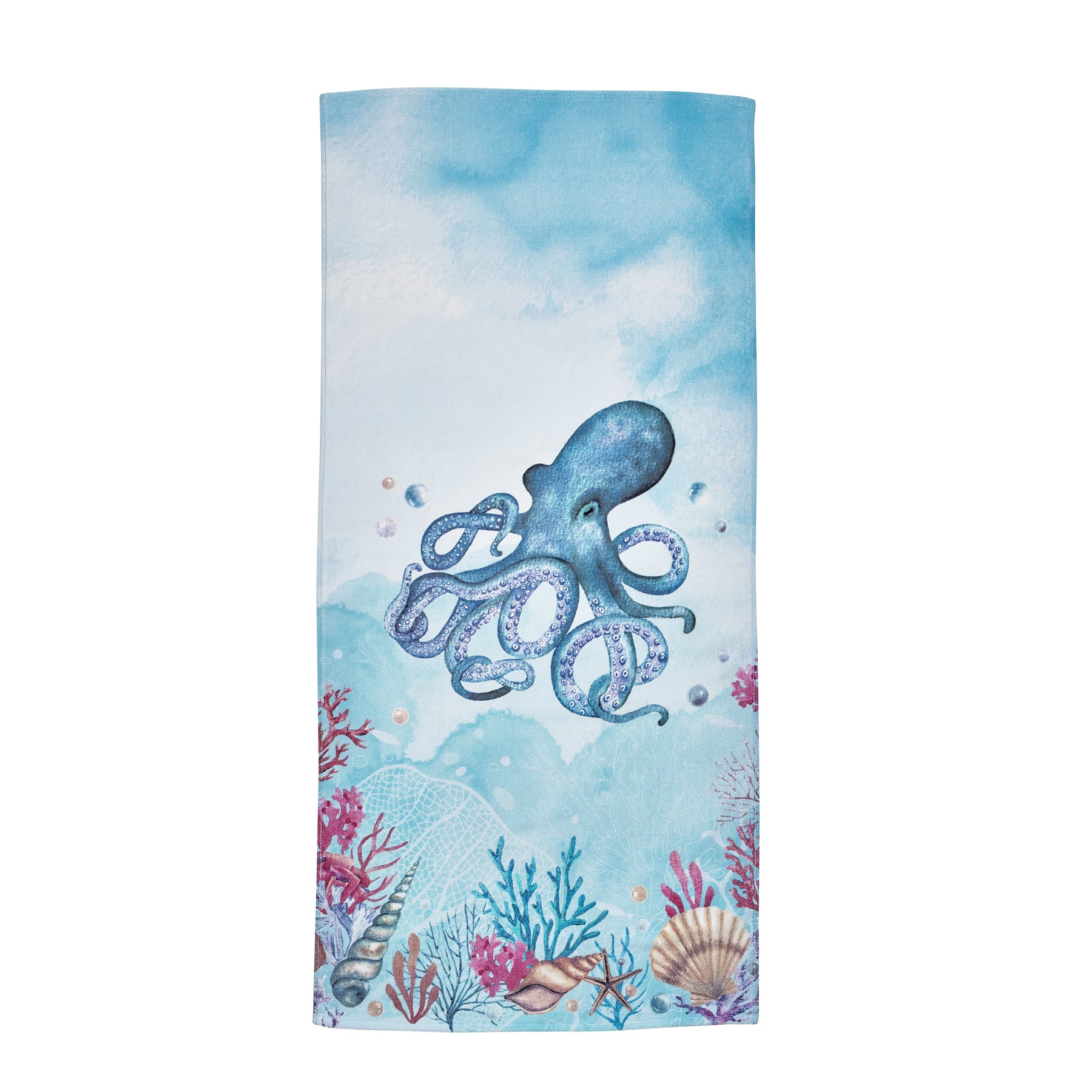 Catherine Lansfield Octopus Absorbent Beach Towel Blue
