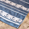 Catherine Lansfield Anchors Absorbent Beach Towel Blue