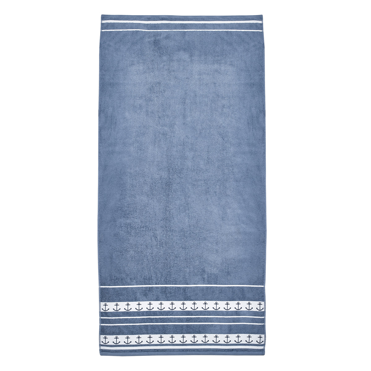 Catherine Lansfield Anchors Absorbent Beach Towel Blue