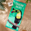 Catherine Lansfield Toucan Do It Absorbent Beach Towel Green