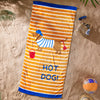 Catherine Lansfield Hot Dog Absorbent Beach Towel Orange