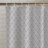 Catherine Lansfield Aztec Diamond Shower Curtain Silver