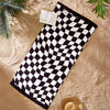 Catherine Lansfield Checkerboard Absorbent Beach Towel Black White