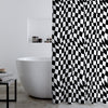 Catherine Lansfield Checkerboard Shower Curtain Black White