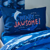 Catherine Lansfield Jawsome Shark Reversible Duvet Cover Bedding Set Navy Blue