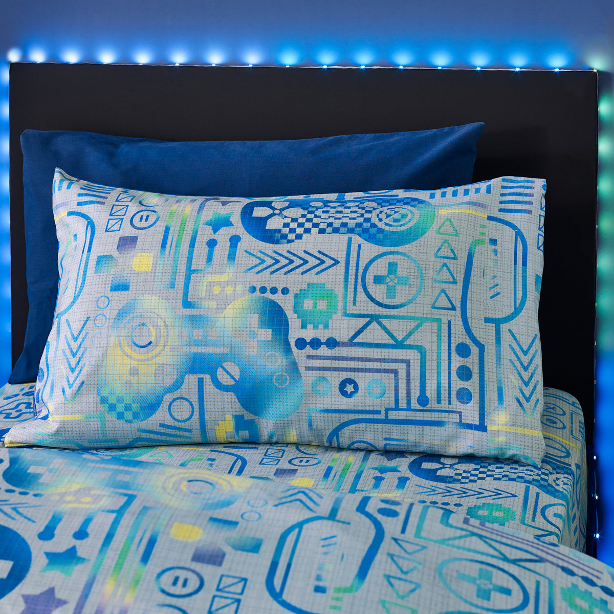 Catherine Lansfield Gamer Reversible Duvet Cover Bedding Set Grey